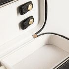 Homla, Linas, szkatułka na biżuterię, z eko skóry czarna, 17,5-8-5 cm