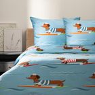 Homla, Longo, pościel, z mikrofibry w jamniki, 140-200 cm