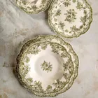 Homla, Lourry, talerz, głęboki zielony, 22 cm