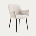 Homla, Lunar, krzesło, w tkaninie beżowe, 56-56-82,5 cm