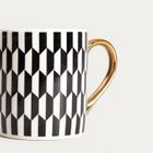 Homla, Lunya, filiżanka, ze spodkiem, czarno-białe wzorki, 0,1l