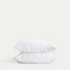 Homla, Maisy, zestaw dwóch poszewek, z mikrofibry białych, 50-60 cm, 2 szt.