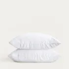 Homla, Maisy, zestaw dwóch poszewek, z mikrofibry białych, 70-80 cm, 2 szt.