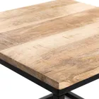 Homla, Maya, zestaw stolików kawowych, lite drewno mango + metal, 110-60-45 cm, 50-50-40 cm