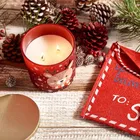 Homla, Padi, świeca zapachowa, z reniferem, czerwona, 300 g, 872230