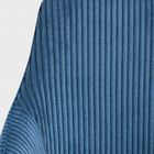 Homla, Pema, krzesło sztruksowe, granatowe, 56-60-82 cm