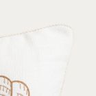 Homla, Prem, poszewka, z haftowaną muszlą i sztruksową lamówką, 45-45 cm