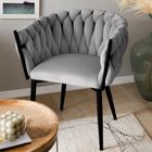 Homla, Prinssi, krzesło, welurowe szare, 64-54-73 cm