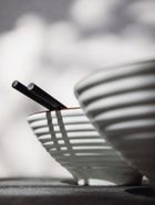 Homla, Salado, miska, w kwiaty z brązowym rantem, 21 cm