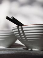 Homla, Salado, miska, w paski z brązowym rantem, 21 cm