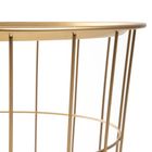Homla, Scandi, stolik, złoty ze złotym blatem, 41-41-41 cm