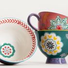 Homla, Shilla, kubek, ręcznie malowany z niebieskim uchem, 0,4l