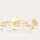 Homla, Snoflock, lampki, złote śnieżynki, 40 cm