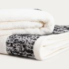 Homla, Viola, ręcznik, biało-czarny, 50-90 cm