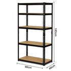 Humberg, regał magazynowy, metalowy, czarny, 183-90-40 cm, HR-853