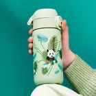 ION8, Panda, bidon termiczny z ustnikiem, zielony, 320 ml