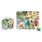 Janod, 4 pory roku, puzzle w walizce, 36 elementów
