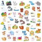 Janod, duże naklejki, zwierzęta, 50 szt.