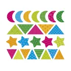 Janod, Figury geometryczne, duże naklejki na arkuszach, 150 szt.