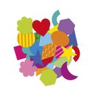 Janod, Figury geometryczne, naklejki, 300 szt.