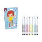 Janod, flamastry pędzelkowe, 10 kolorów