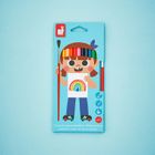 Janod, kredki akwarelowe z pędzelkiem, 12 kolorów