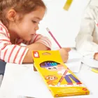 Janod, kredki ołówkowe zmazywalne, z gumką, 12 kolorów