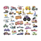 Janod, Pojazdy, naklejki na arkuszach, 200 szt.