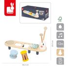 Janod, Sweet Cocoon, Dżdżownica, drewniany muzyczny ministolik, 12 m+