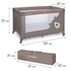Kidwell, Blissy Basic, łóżeczko turystyczne jednopoziomowe, sand beige