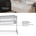 Kinderkraft, Nestee Up 2, łóżeczko dostawne, full light grey