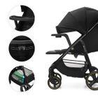 Kinderkraft, Trig 3, wózek spacerowy z tacką, Onyx Black