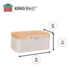 Kinghoff, chlebak z bambusową pokrywą, stalowy, kh-1928