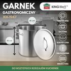 Kinghoff, garnek gastronomiczny z pokrywą, stalowy, 71l, KH-1967