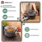 Kinghoff, garnek marmurowy z koszem do smażenia, 4l, kh-1985