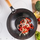 Kinghoff, wok z pokrywą, z powłoką marmurkową, 30 cm, kh-1984