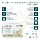 Kit and Kin, biodegradowalne pieluszki jednorazowe, rozmiar 2, Midi, 4-8 kg, myszka i panda, 38 szt.