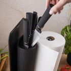 Klausberg, zestaw noży w stojaku z deską i chwytem na ręcznik, kb-7977