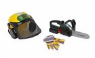 Klein, Bosch, zestaw drwala z piłą łańcuchową, kaskiem i rękawicami