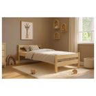 Kocot Kids, Aleks, łóżko z materacem, naturalny nielakierowany, 80-200 cm