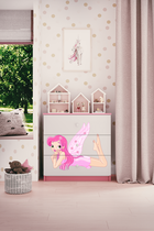Kocot Kids, Babydreams, komoda, różowa, wróżka ze skrzydełkami
