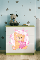 Kocot Kids, Babydreams, komoda, zielona, miś motylki