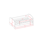 Kocot Kids, Babydreams, łóżko z szufladą i materacem, białe, auto sportowe, 70-140 cm