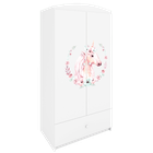 Kocot Kids, Babydreams, szafa, biała, konik, 181.2-52-90 cm