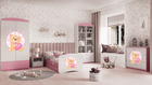 Kocot Kids, Babydreams, szafa, różowa, miś motylki, 181.2-52-90 cm