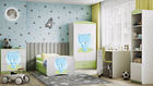 Kocot Kids, Babydreams, szafa, zielona, niebieski miś, 181.2-52-90 cm