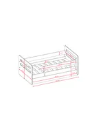 Kocot Kids, Tomi, łóżko, zielone, 80-180 cm