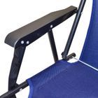 Koopman, fotel plażowy z podłokietnikami, składany, granatowy, 25-52-54/66 cm