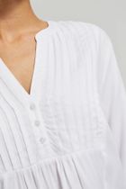 Koszula damska z długim rękawem, biała, Moodo