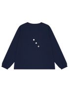 Koszula damska z długim rękawem, granatowa, Moodo